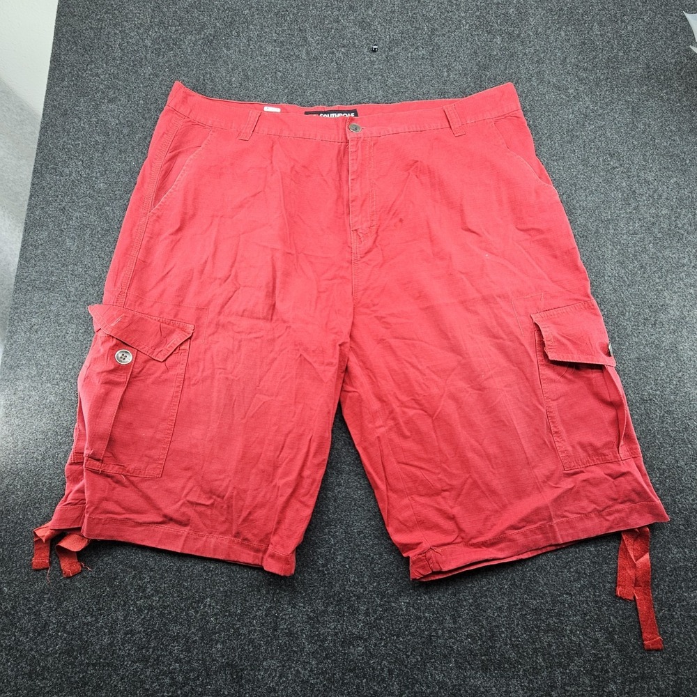 Vintage‎ South Pole Cargo Shorts Mens sz 42 Red Ripstop Hip Hop Streetwear Baggy
